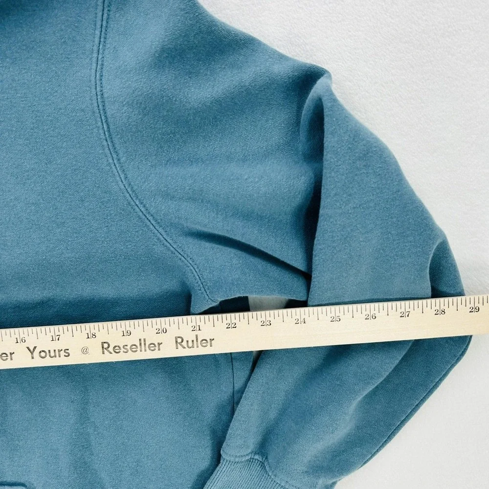 The North Face Hoodie Mens Large Blue Never Stop Exploring Pullover Fleece Logo